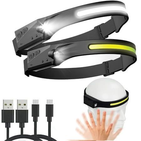 LED Headlamp Rechargeable 2000mAh Battery