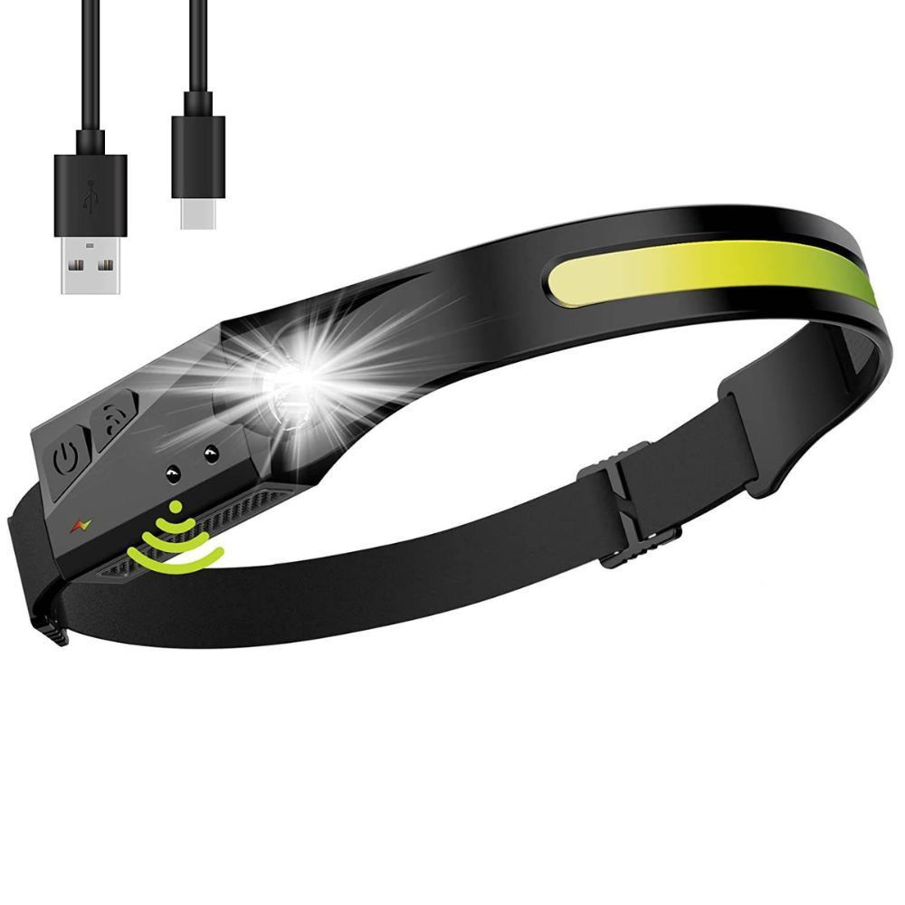 LED Headlamp Rechargeable 2000mAh Battery