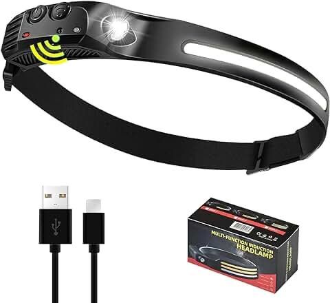 LED Headlamp Rechargeable 2000mAh Battery